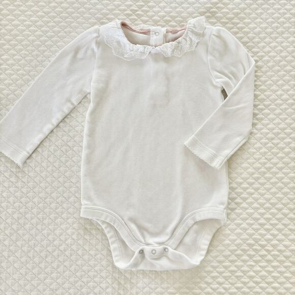 Baby Boden Eyelet Collar Onesie, Size 18-24M - Picture 1 of 5